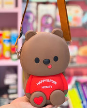 Cute Bear Shoulder Bag with Strap