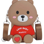 Cute Bear Shoulder Bag with Strap