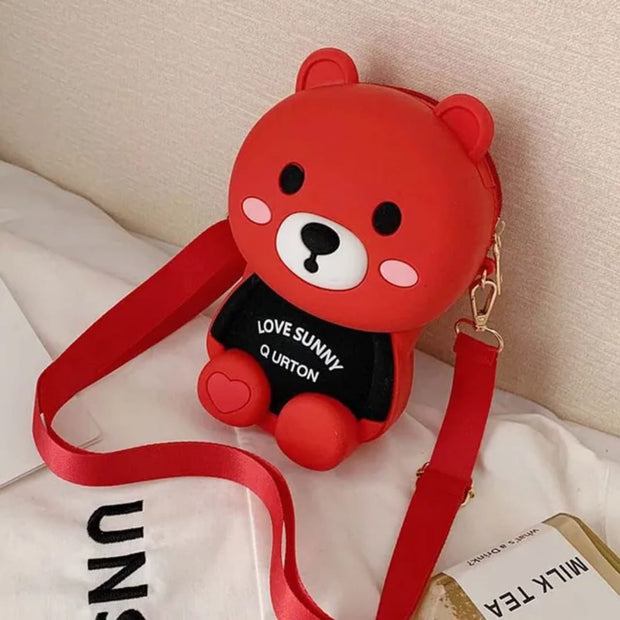 Cute Bear Shoulder Bag with Strap