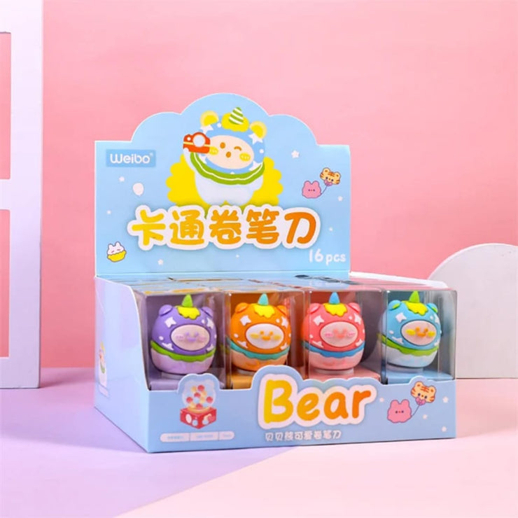 Adorable Bear Cartoon Pencil Sharpener