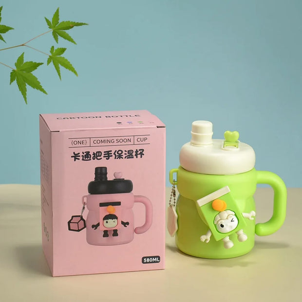 580ML Kawaii Cartoon Stainless Steel Kids Thermos Tumbler