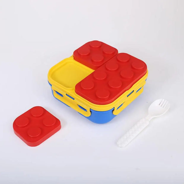 3-Compartment LEGO Style BPA-Free Plastic Lunch Box