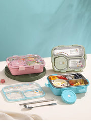 2-Compartment Stainless Steel Bento Lunch Box