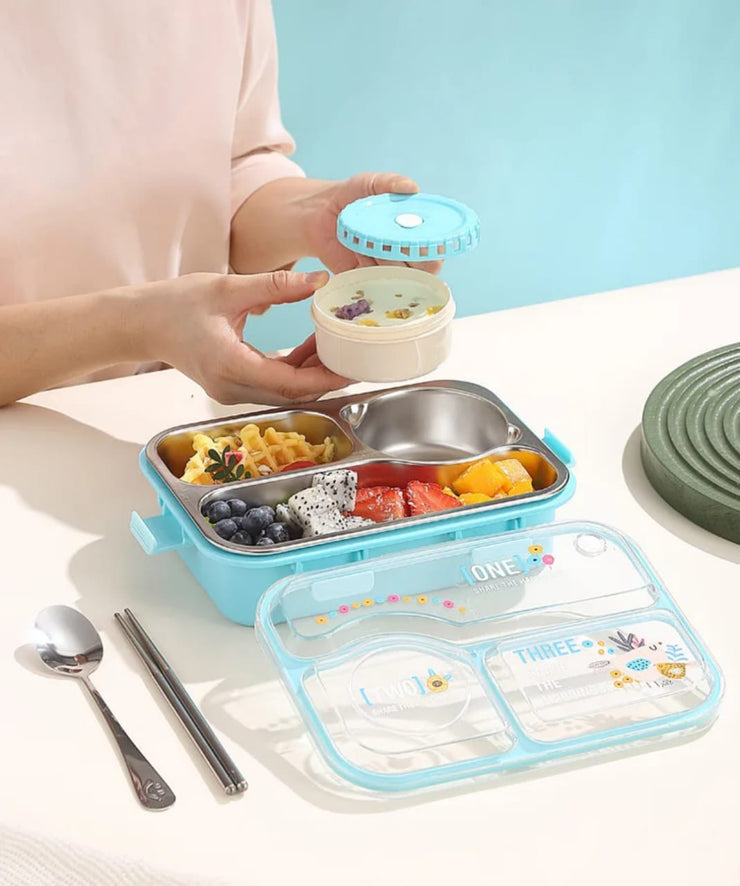 2-Compartment Stainless Steel Bento Lunch Box