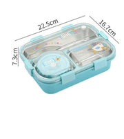 2-Compartment Stainless Steel Bento Lunch Box