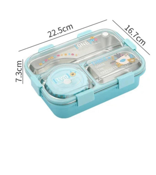 2-Compartment Stainless Steel Bento Lunch Box