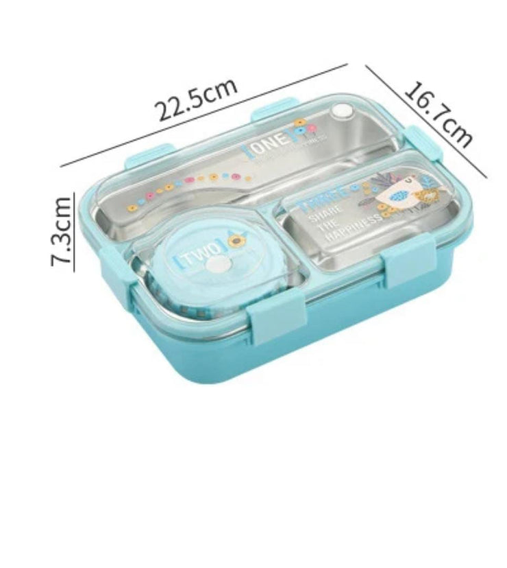 2-Compartment Stainless Steel Bento Lunch Box