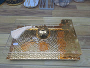 Premium Golden Cake & Pastry Tray with Acrylic Cover