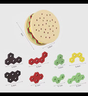 Wooden Hamburger Stacking Puzzle