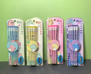 Dino Pencil Set with Eraser & Sharpener 