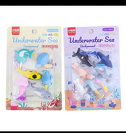 Underwater Sea Animals Erasers Set – Cute Ocean-Themed
