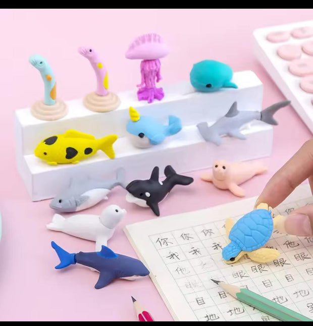 Underwater Sea Animals Erasers Set – Cute Ocean-Themed