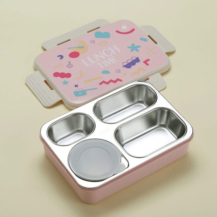 Premium Stainless Steel Leak-Proof Lunch Box Set – 4 Compartments