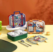 Back to School Stainless Steel Lunch Box - 2-Compartment Leak-Proof