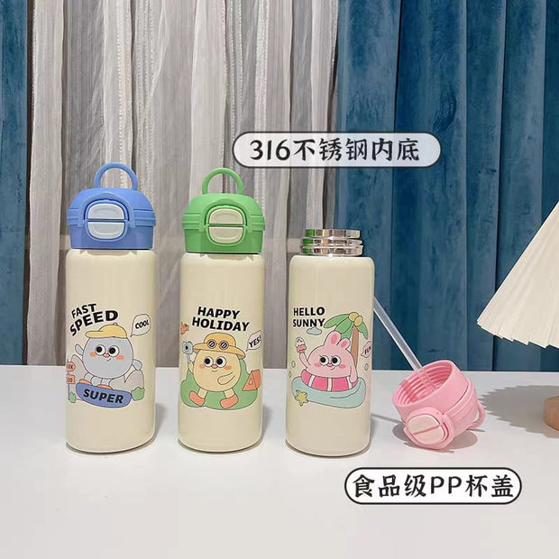 600ml Cute 316 Stainless Steel Water Bottle