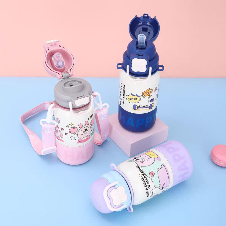 Happy Power! 500ml 316 Steel Kids' Water Bottle