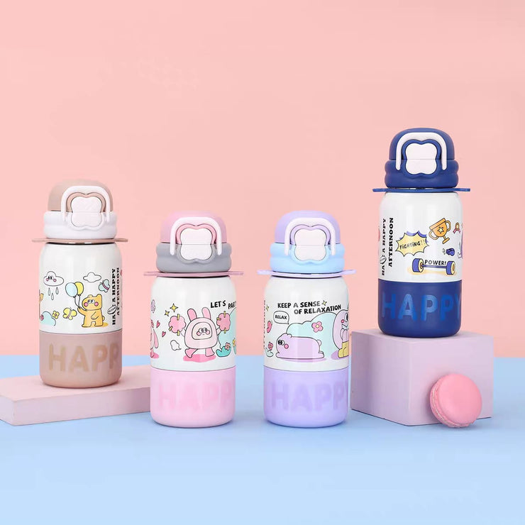 Happy Power! 500ml 316 Steel Kids' Water Bottle