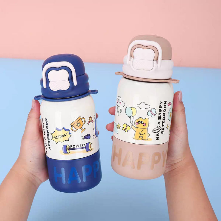 Happy Power! 500ml 316 Steel Kids' Water Bottle