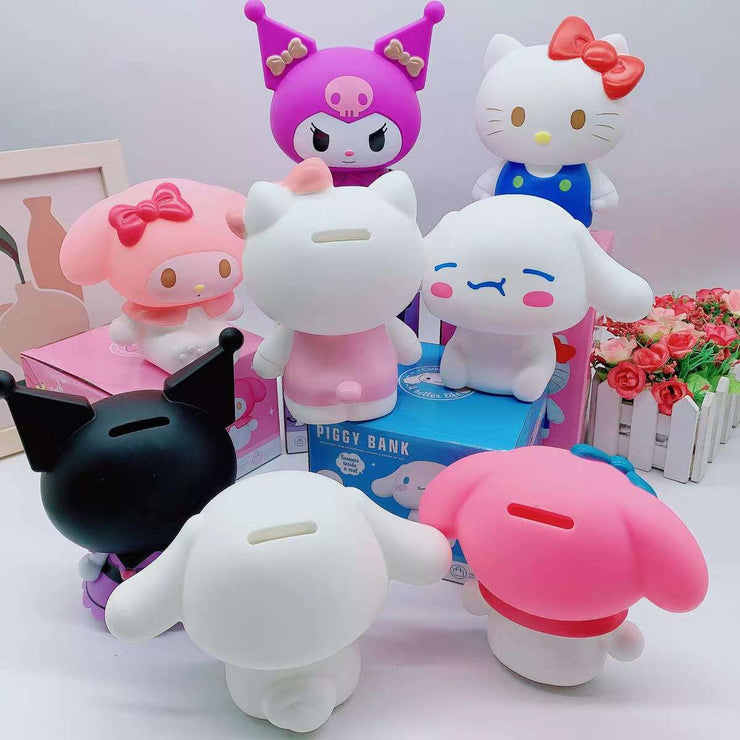 Sanrio Character Coin Banks - Kuromi, Hello Kitty, My Melody & Cinnamoroll