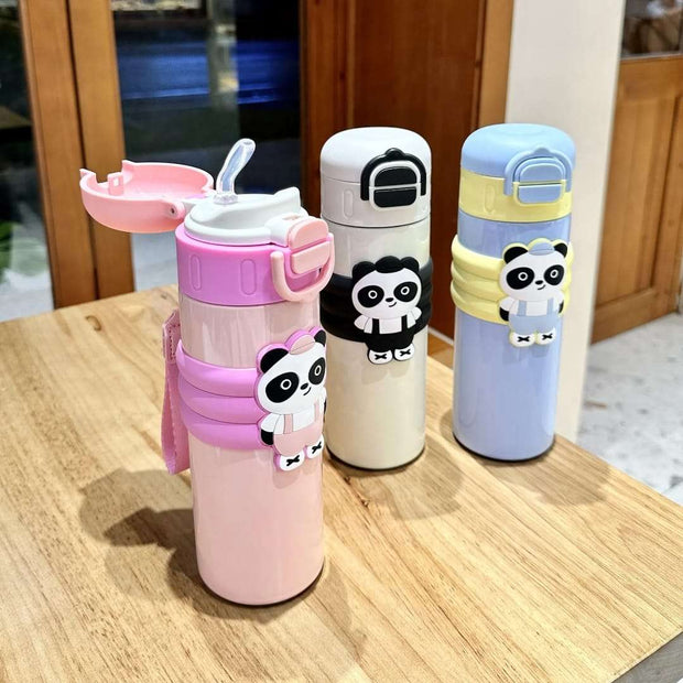  Steel Vacuum Flask - Dual Drinking Modes (Straw & Direct Sip)