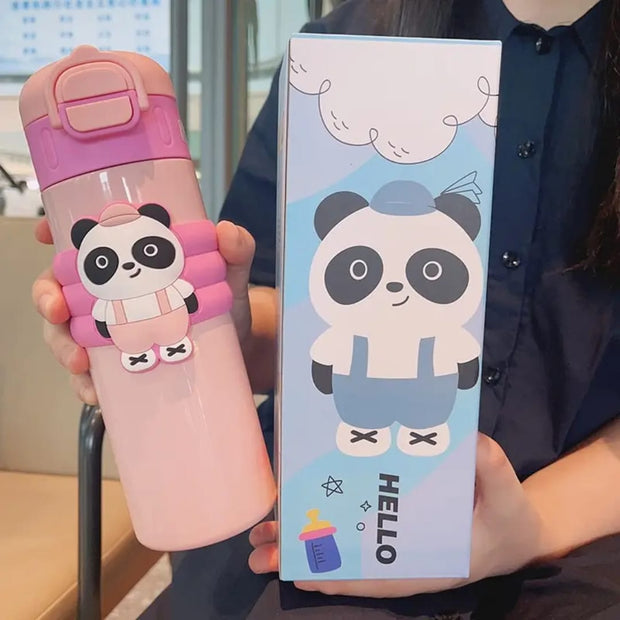  Steel Vacuum Flask - Dual Drinking Modes (Straw & Direct Sip)