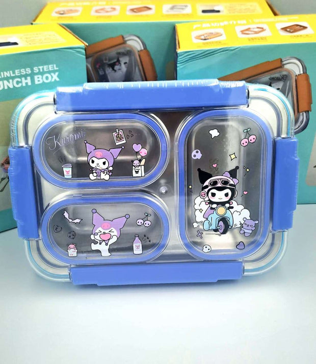Kuromi-Themed Stainless Steel Lunch Boxes