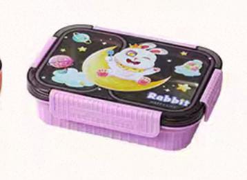 3-Compartment Stainless Steel Lunch Box - 550ml Leakproof & Insulated