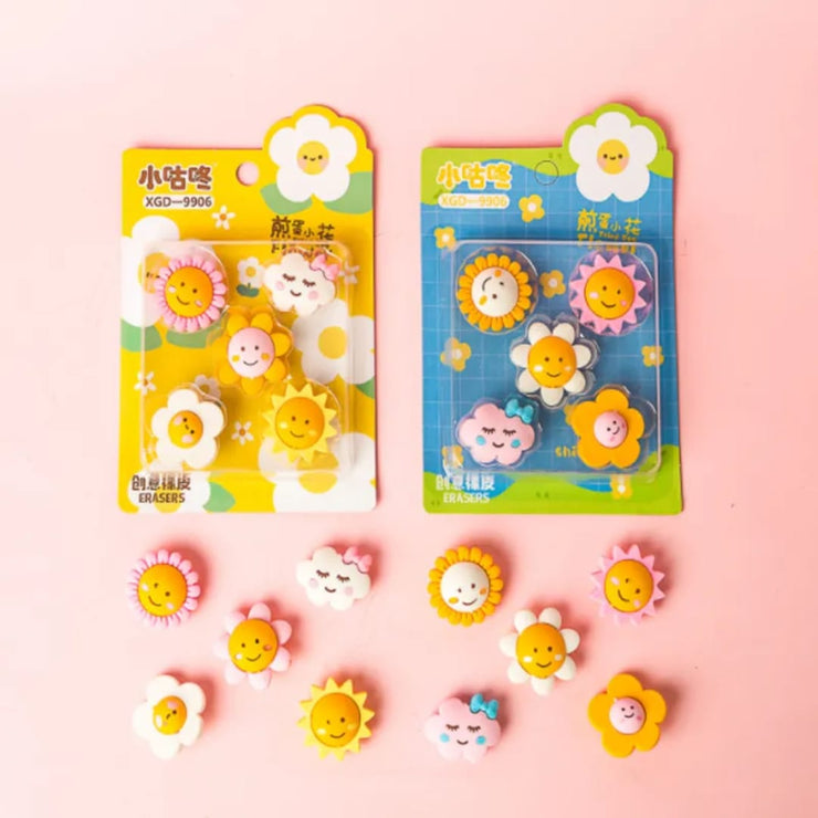Cute Character Eraser Set