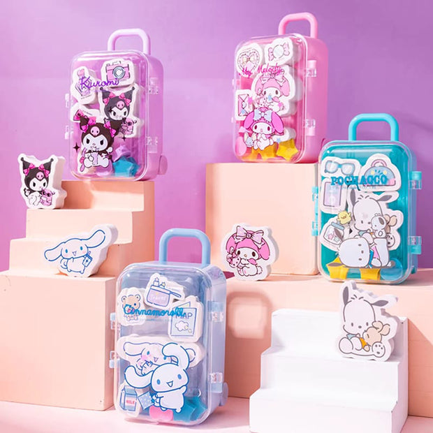Sanrio Character Travel Case Eraser Set 
