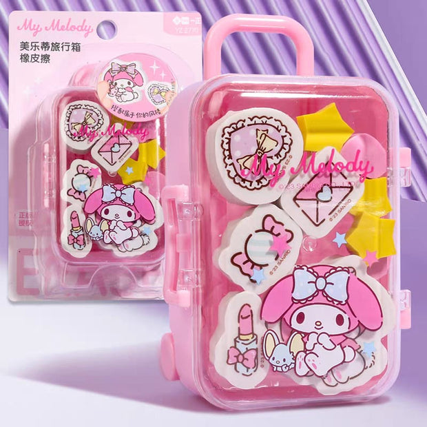 Sanrio Character Travel Case Eraser Set 