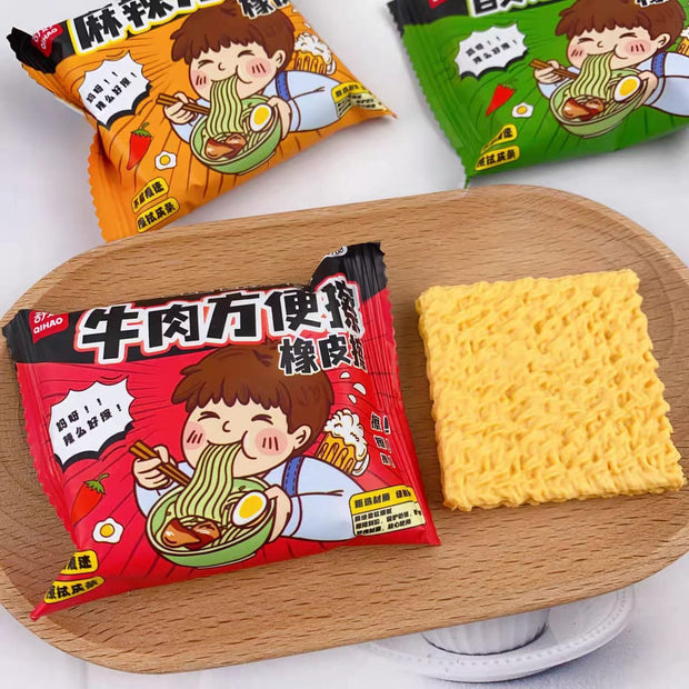 Mini Noodle-Themed Eraser Set - Cute & Collectible Foodie Erasers for School & Fun | Apna Bazaar Lahore