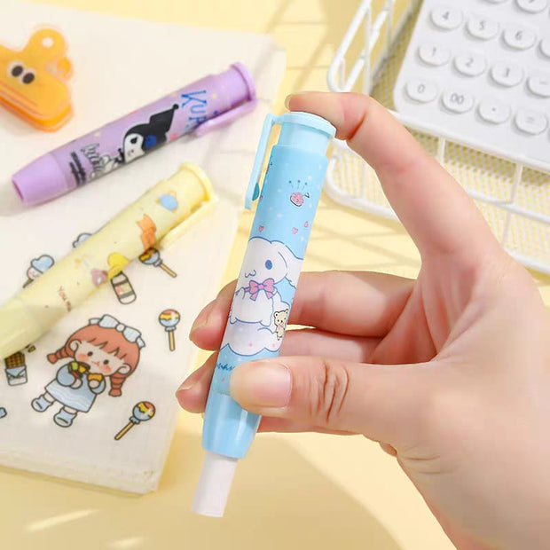 Sanrio Push-Pop Eraser Collection – Hello Kitty, My Melody & Cinnamoroll Cute Character Erasers | Apna Bazaar Lahore