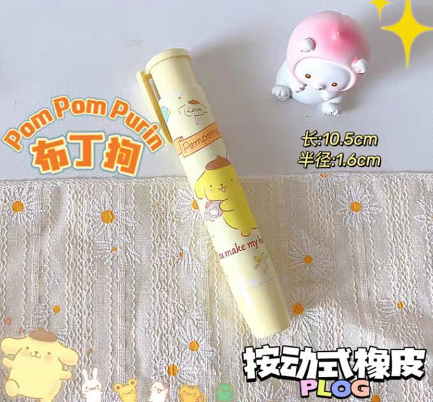 Sanrio Push-Pop Eraser Collection – Hello Kitty, My Melody & Cinnamoroll Cute Character Erasers | Apna Bazaar Lahore