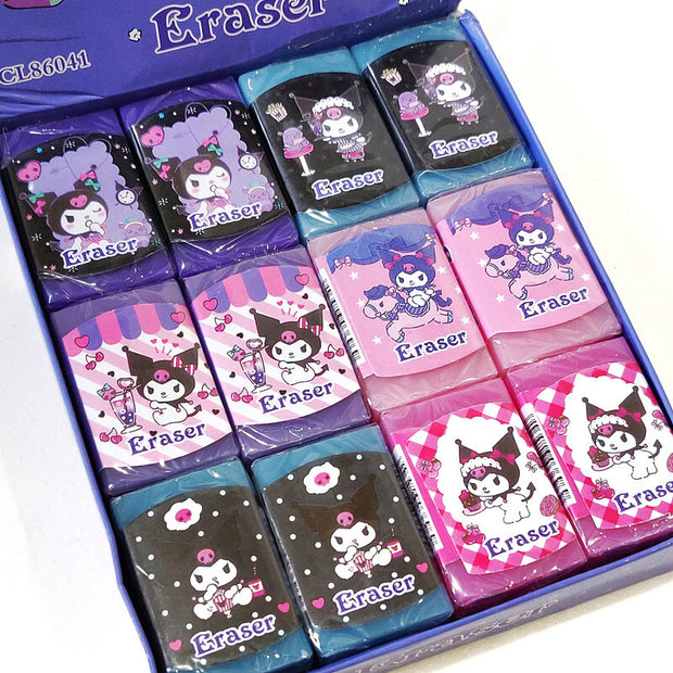 Kuromi Themed Eraser Set