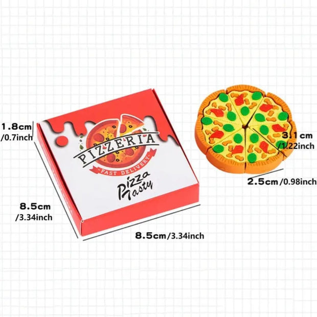 Pizza Party Eraser Set
