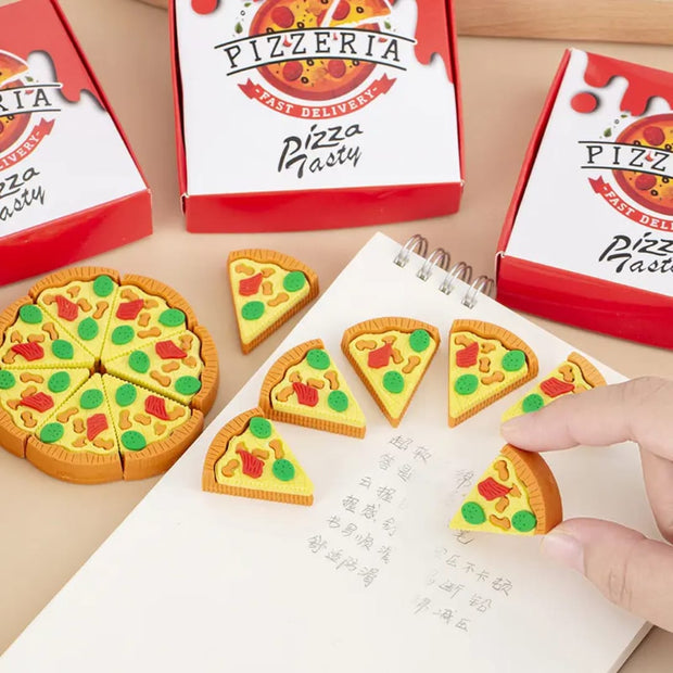 Pizza Party Eraser Set