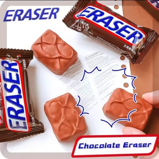Chocolate Bar-Themed Eraser Set