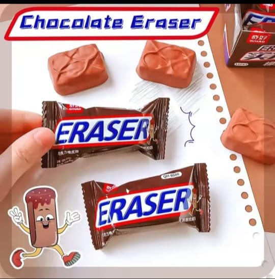 Chocolate Bar-Themed Eraser Set