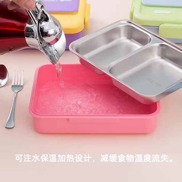 Premium Stainless Steel Lunch Box with Dual Compartments