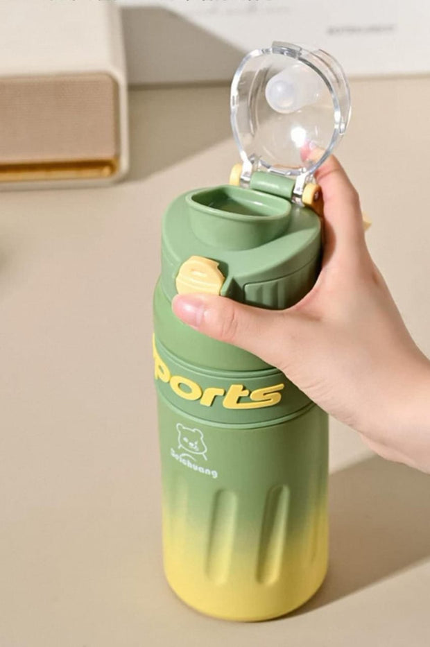 Sports" 360° Leakproof Stainless Steel Water Bottle
