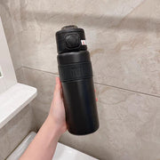 Dual-Drink Water Bottle - 316 Stainless Steel with Straw & Sip Lids