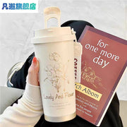 Lovely & Flower" Ceramic Coffee Cup
