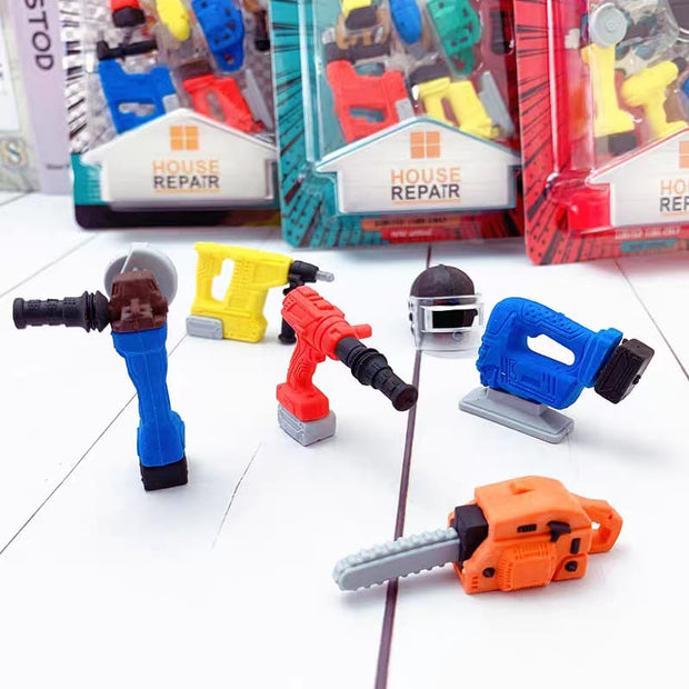 House Repair" Themed Eraser Set