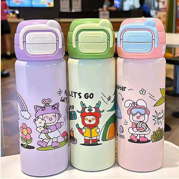 Premium 500ml Dual-Lid Stainless Steel Bottles
