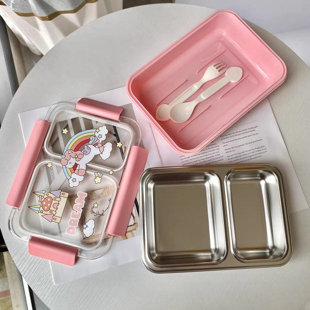 Premium Stainless Steel Lunch Box – Space-Themed & Durable