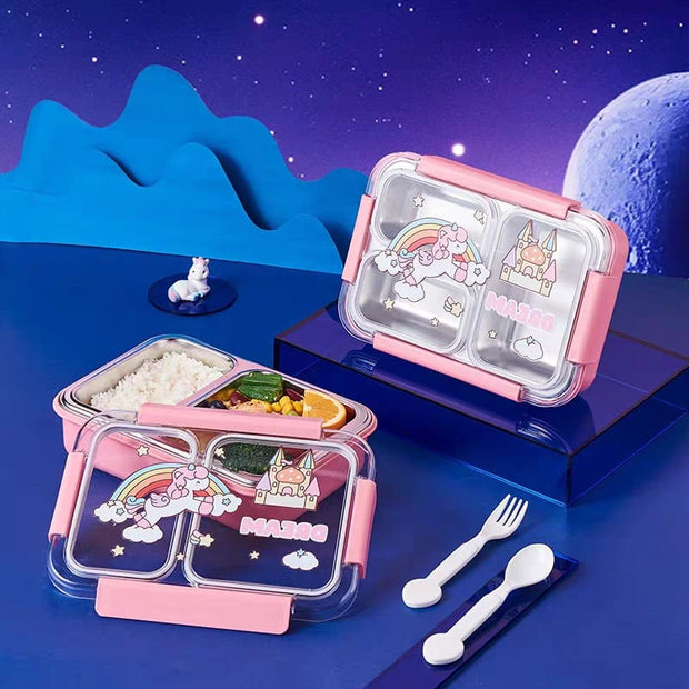 Premium Stainless Steel Lunch Box – Space-Themed & Durable
