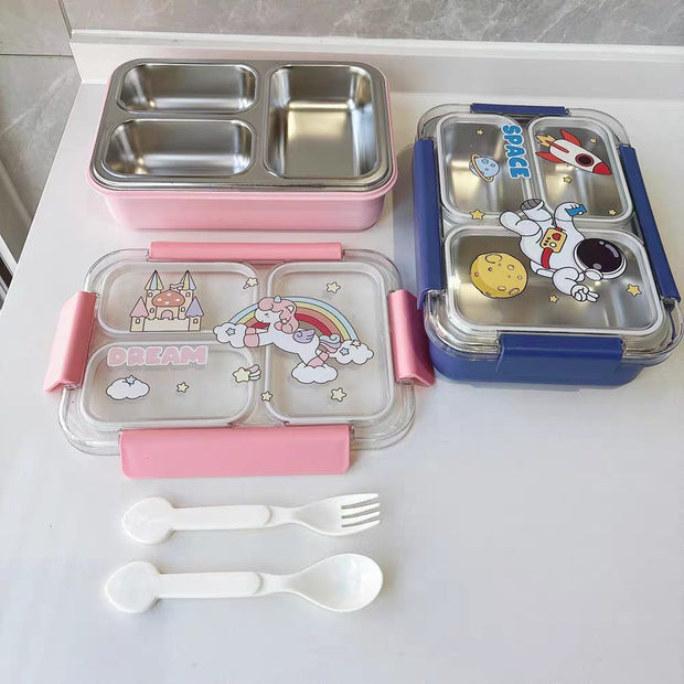 Premium Stainless Steel Lunch Box – Space-Themed & Durable