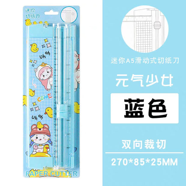 Mini A5 Sliding Paper Cutter - Dual-Blade for Smooth Cutting