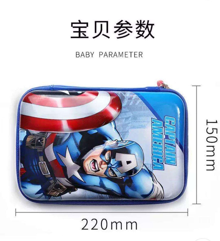 Marvel 3D Multi-Layer Pencil Case - Spider-Man & Captain America