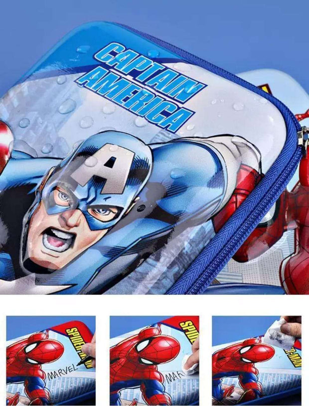Marvel 3D Multi-Layer Pencil Case - Spider-Man & Captain America
